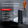 30000mAh Travel Type-C Flash Light Portable Power Bank